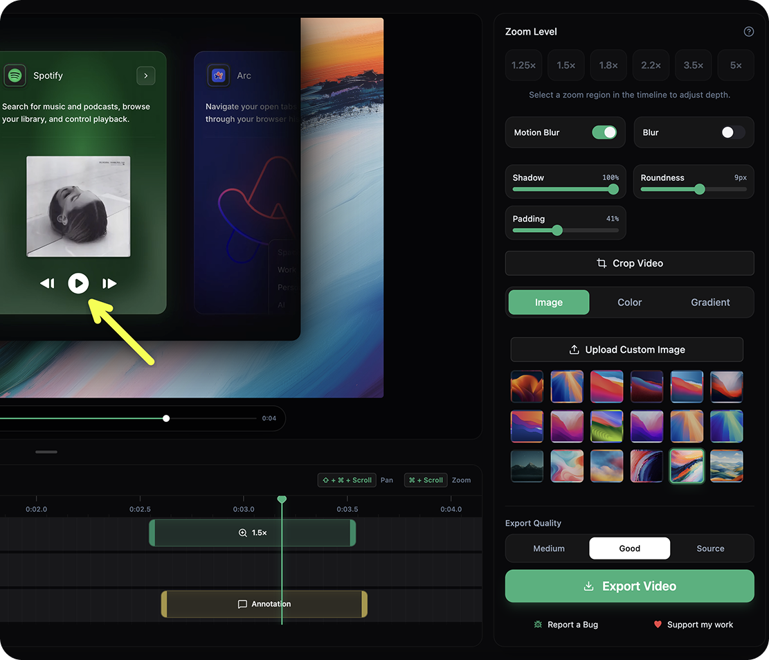 OpenScreen: 免费开源的 Screen Studio 替代品